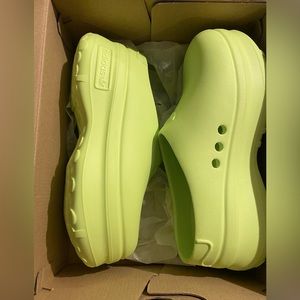 Lime Green adiFOM adidas croc style clogs size 8 women’s brand new never worn!